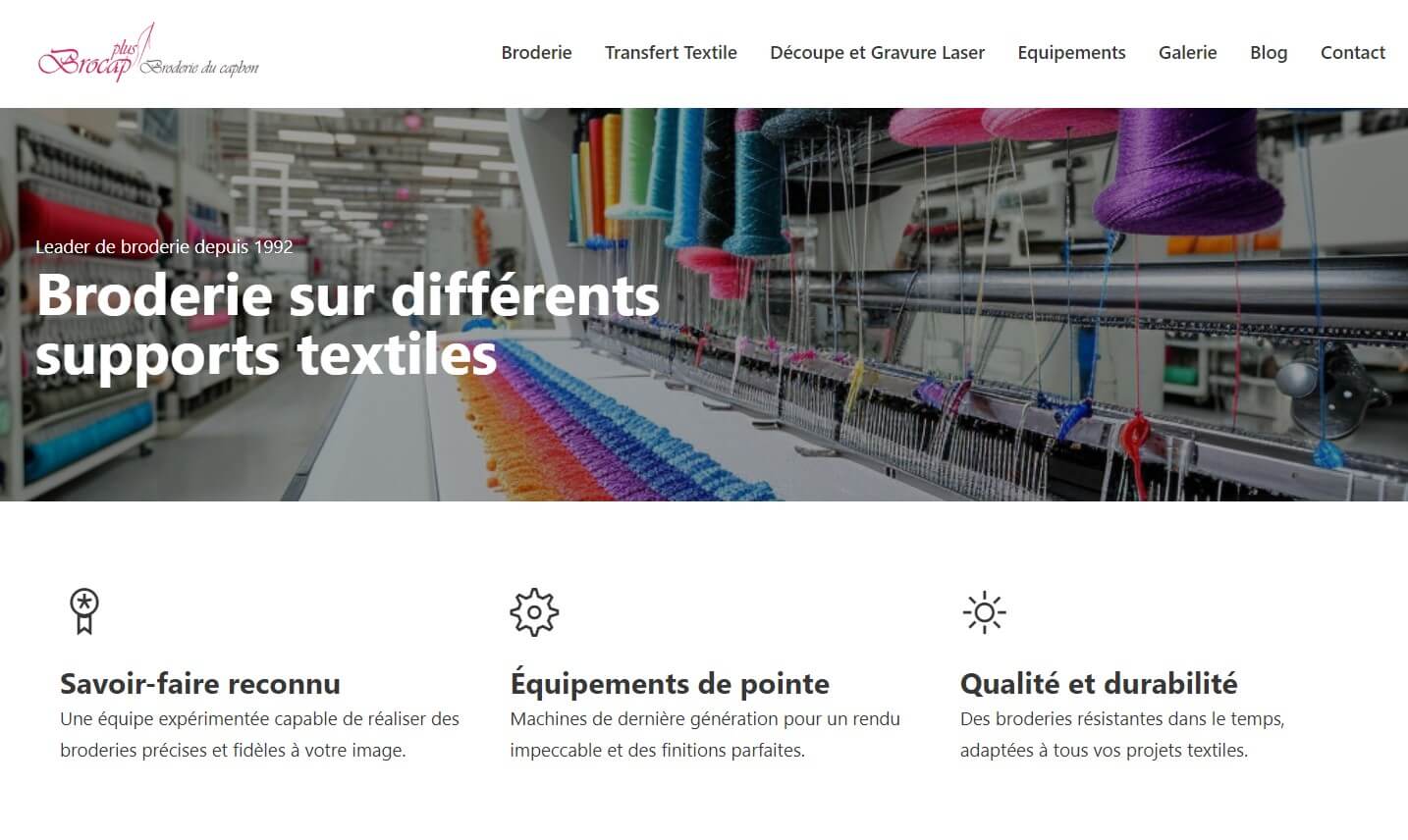 création site web pour artisan de broderie en france